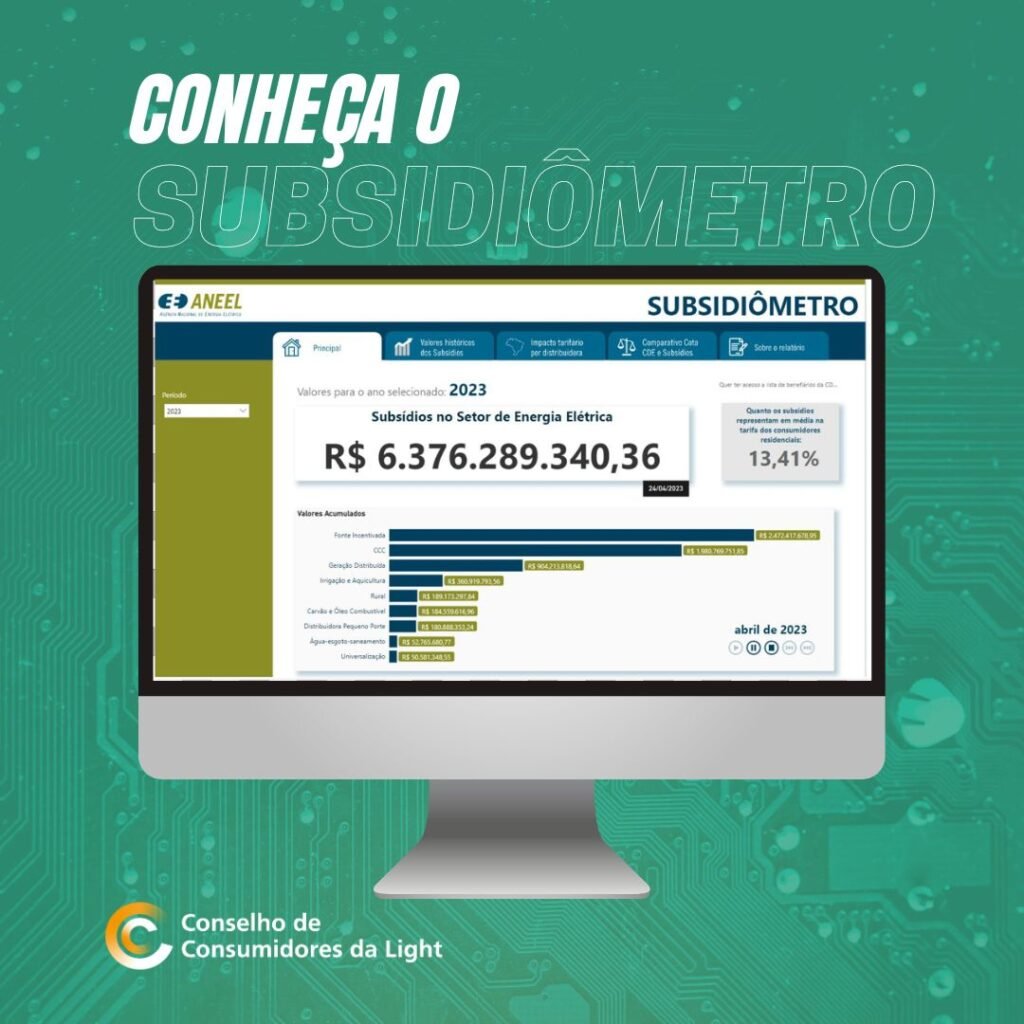 Conselho de Consumidores da Light esclarece como usar o subsidiômetro
