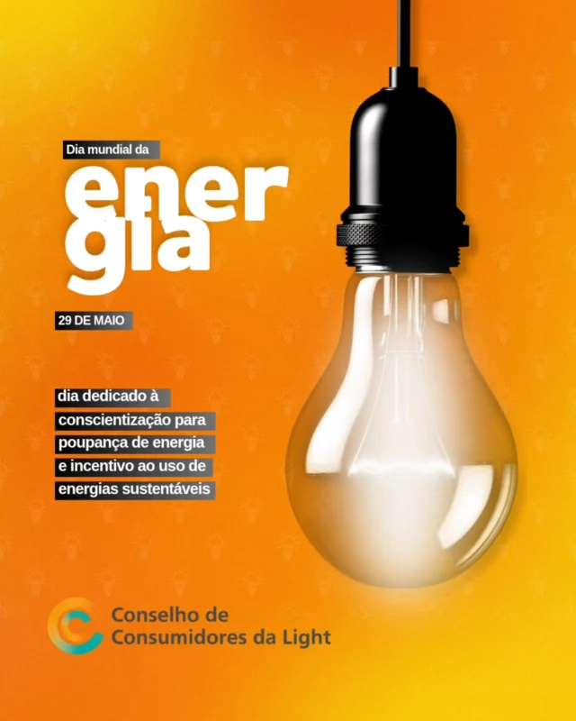 Hoje é o dia dedicado à conscientização do uso sustentável da energia. Uma lembrança para todos nós da importância de poupar energia.